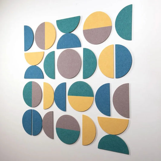 Pašlīmējošās akustiskās filca flīzes Mosaic Bright Mix 9mm no In-Acoustic