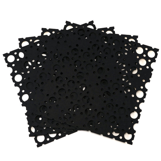 Self-adhesive Acoustic Felt Panel Circles Black 9mm