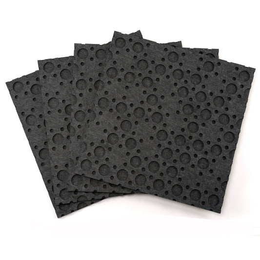 Self-adhesive Acoustic Felt Panel Circles Dark Gray 18mm