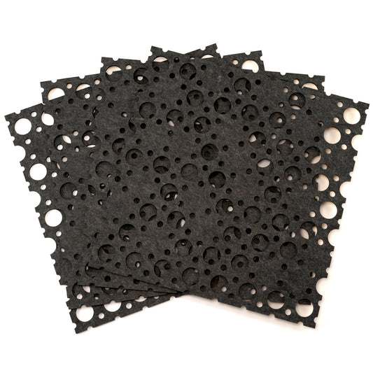 Self-adhesive Acoustic Felt Panel Circles Dark Gray 9mm