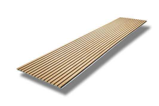 Oak on gray felt Wood Slat panel