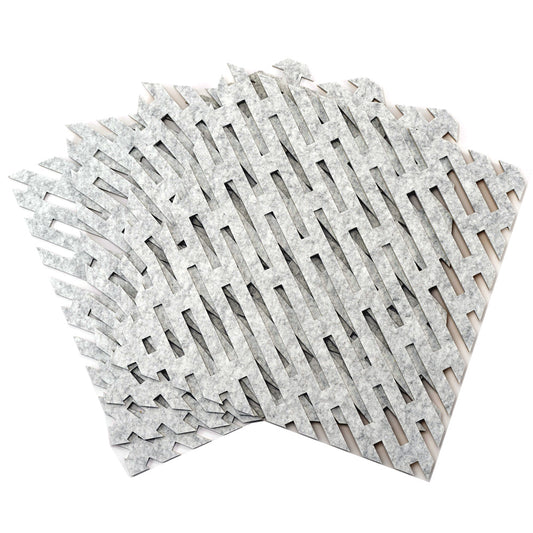 Self-adhesive Acoustic Felt Panel Stipes Light Gray 9mm