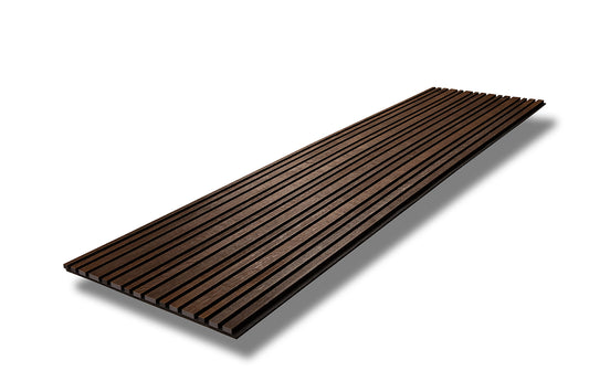 Smoked Oak on black felt Barcode Wood Slat panel