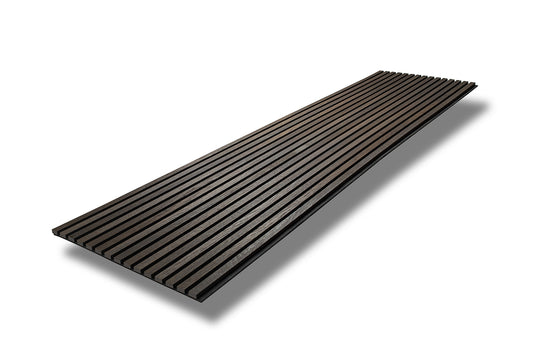 Smoked Oak on black felt Wood Slat panel