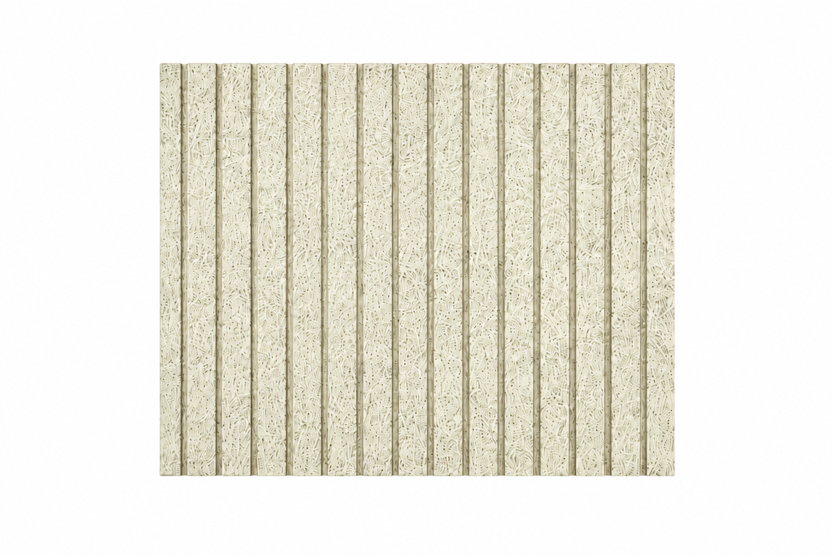 Sonablock Groove Line grooved wood wool acoustic panel, 25 mm, 1.0 mm fibre, natural