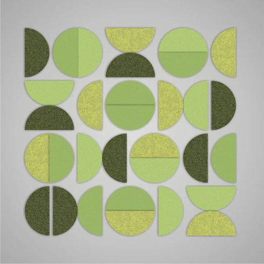 Pašlīmējošās akustiskās filca flīzes Mosaic Bright Green 9mm no In-Acoustic