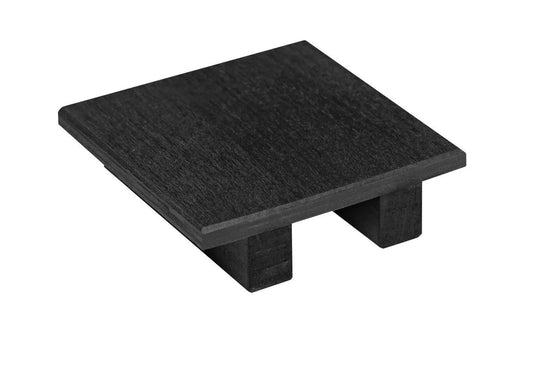 Anthracite 10 x 10 cm socket plate, three-quarter view