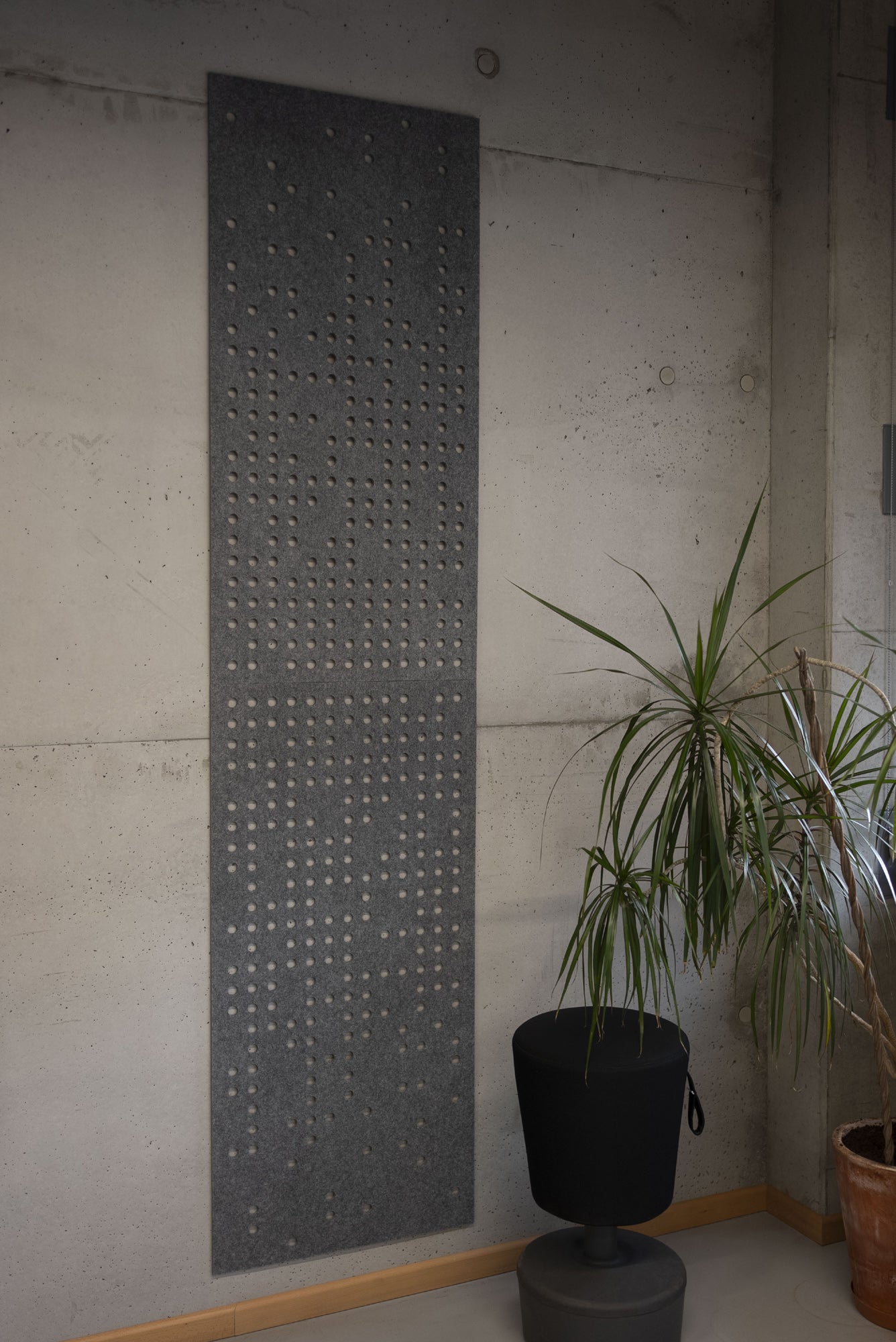 Self-adhesive Acoustic Felt Panel Long Black 9mm