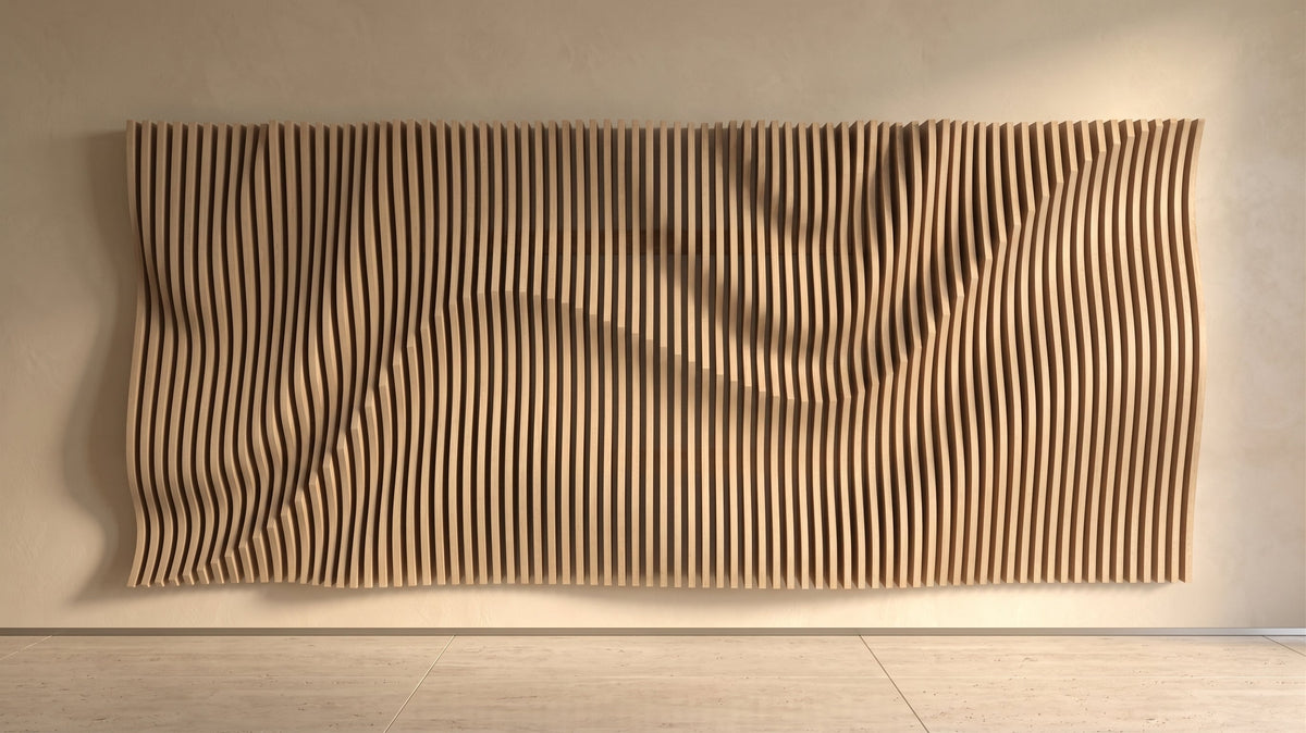 WavySlats Parametric Wall VEY parametric slat wall