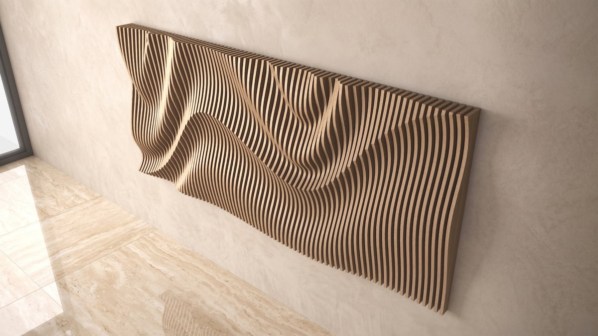 WavySlats Parametric Wall VEY parametric slat wall