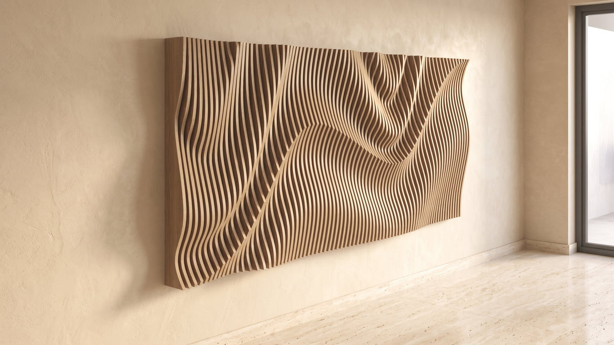 WavySlats Parametric Wall VEY parametric slat wall