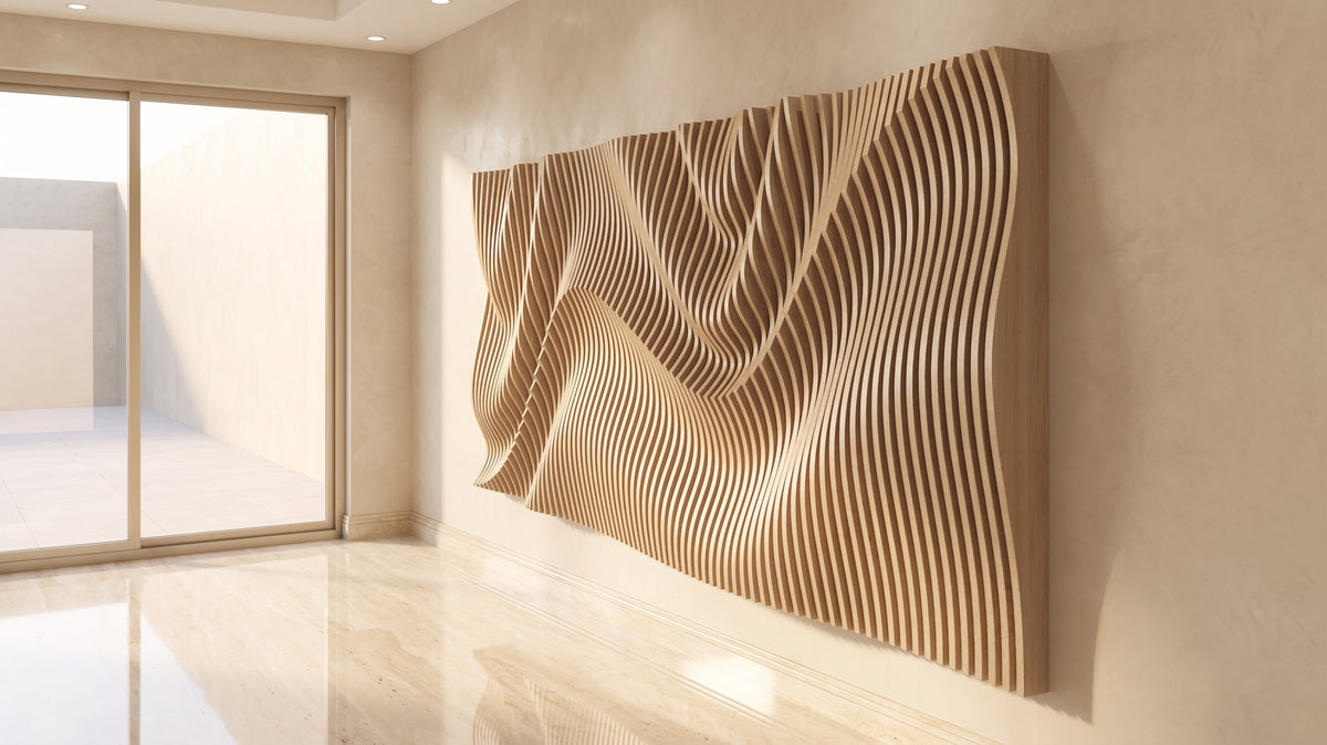 WavySlats Parametric Wall VEY parametric slat wall