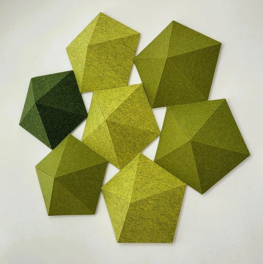 Self-adhesive Acoustic Felt Panel 3D Stars 140mm-Aqua Blue-Wall Panels Pro