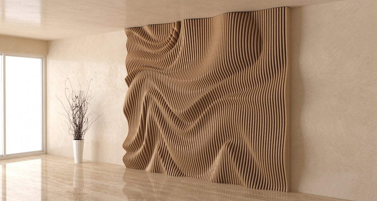 WavySlats Parametric Wall LUM parametric slat wall