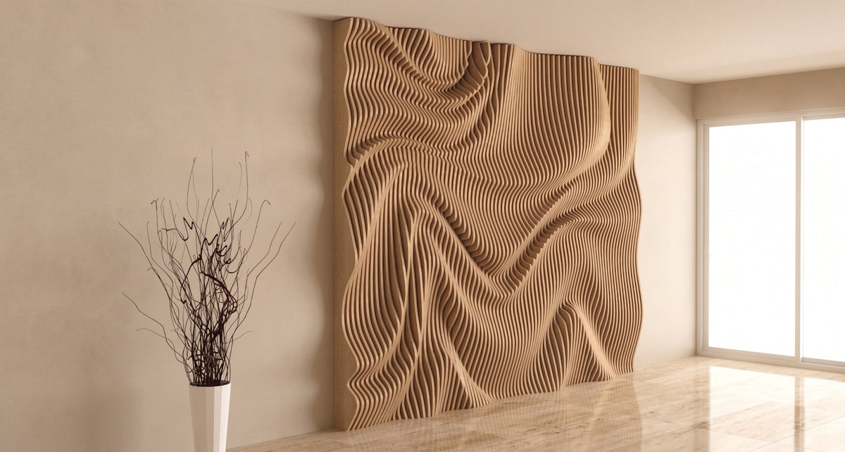 WavySlats Parametric Wall LUM parametric slat wall