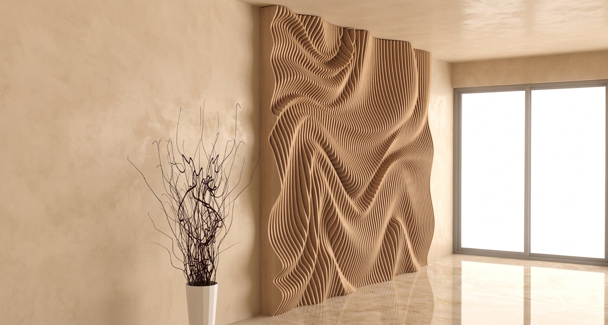 WavySlats Parametric Wall LUM parametric slat wall