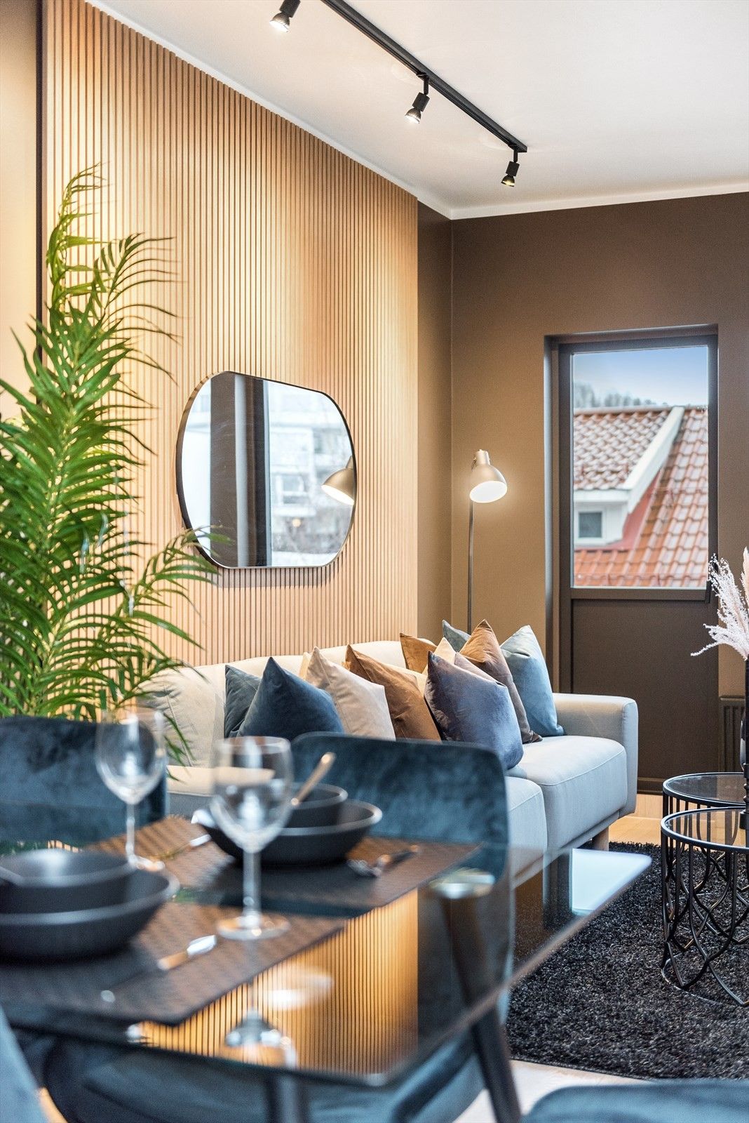 Black Ash Barcode Wood Slat panel