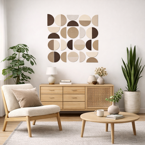 Mosaic Brown self adhesive PET felt acoustic tiles, sound absorbing, 9 mm thick