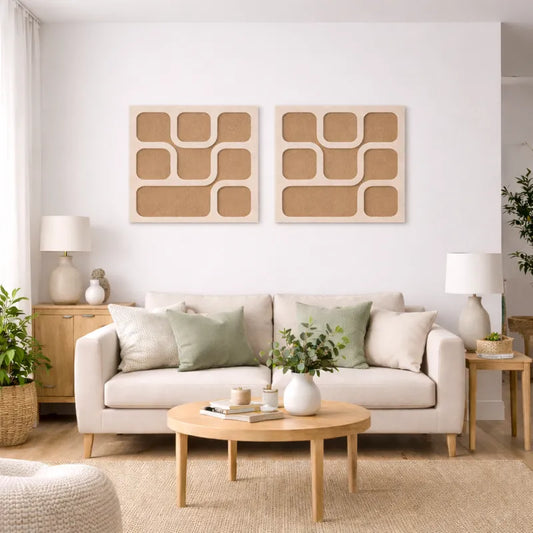 Self-adhesive Acoustic Felt Panel Geometric 18mm / Free Shipping-PET Felt Acoustic Panels-WallpanelsPRO-Wall Panels Pro