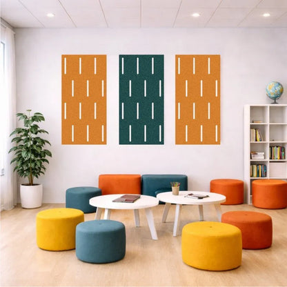 Self-adhesive Acoustic Felt Panel Stripes 9 mm-PET Felt Acoustic Panels-WallpanelsPRO-Wall Panels Pro