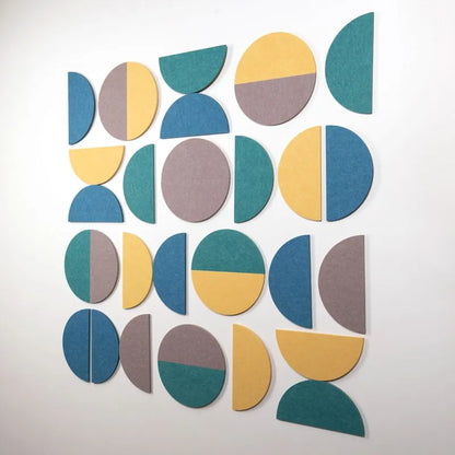 Self-adhesive Acoustic Felt Tiles Mosaic Bright Mix 9mm by In-Acoustic