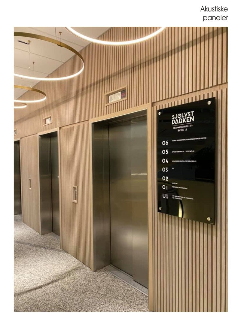 Black Ash Barcode Wood Slat panel