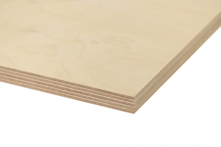 Stiga RM birch plywood BB grade face, sanded, 1250 x 2500 mm