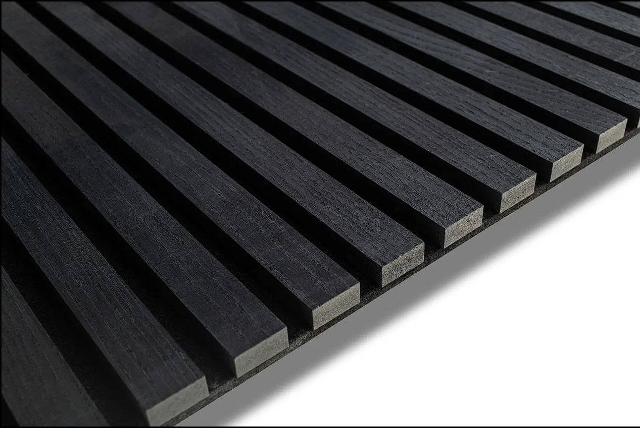 Black Ash Wood Slat panel
