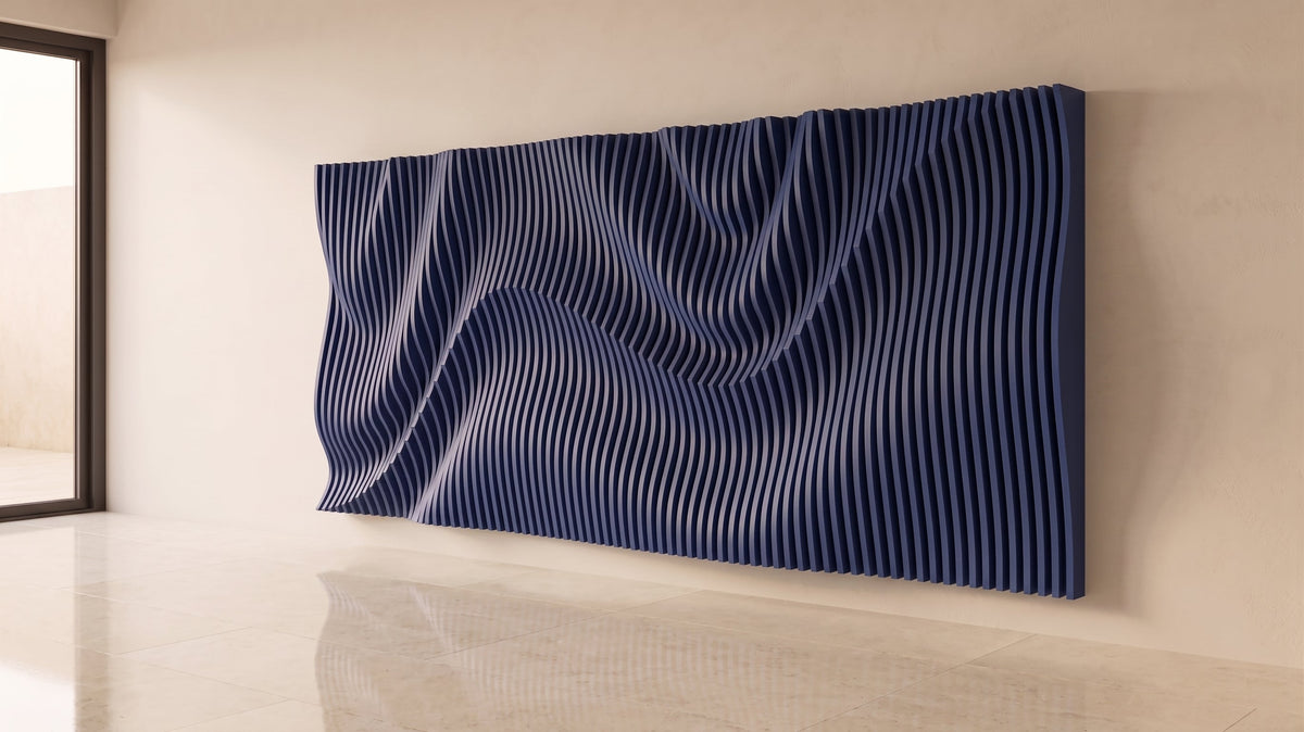 WavySlats Parametric Wall VEY in blue