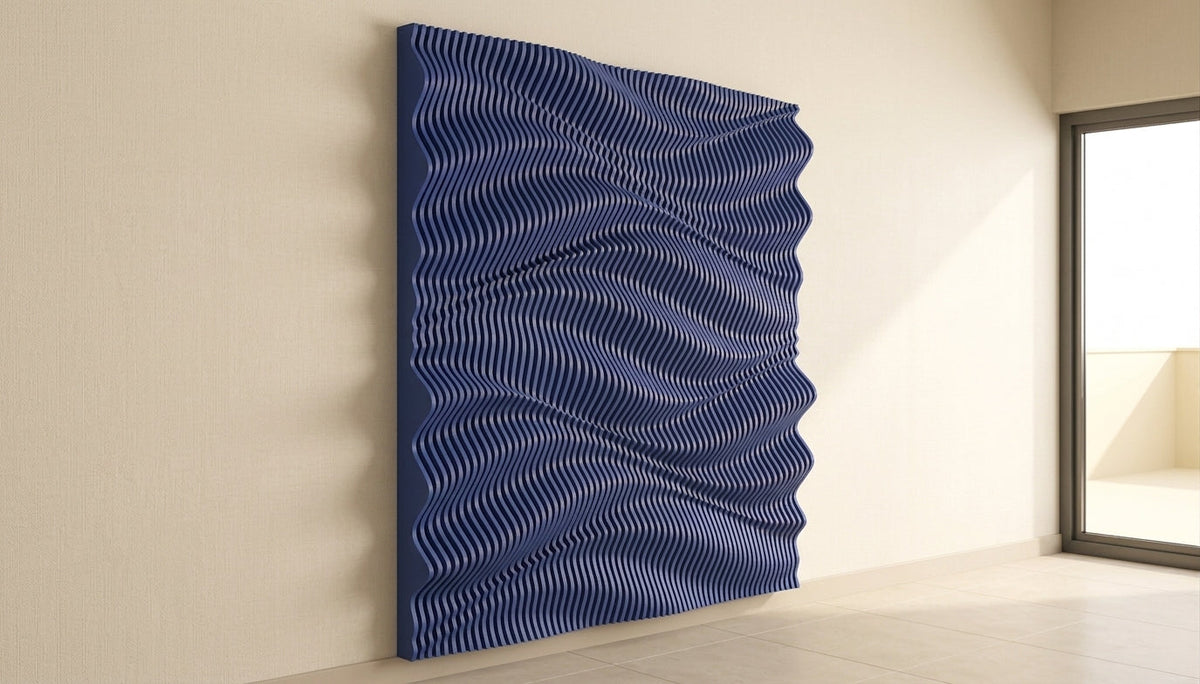 WavySlats Parametric Wall AUR in blue