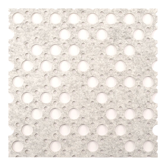 Self-adhesive Acoustic Felt Panel Circles Light Gray 9mm