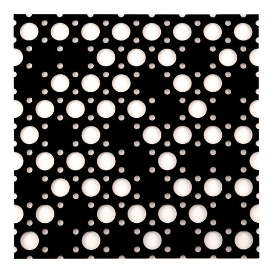 Self-adhesive Acoustic Felt Panel Circles Black 9mm
