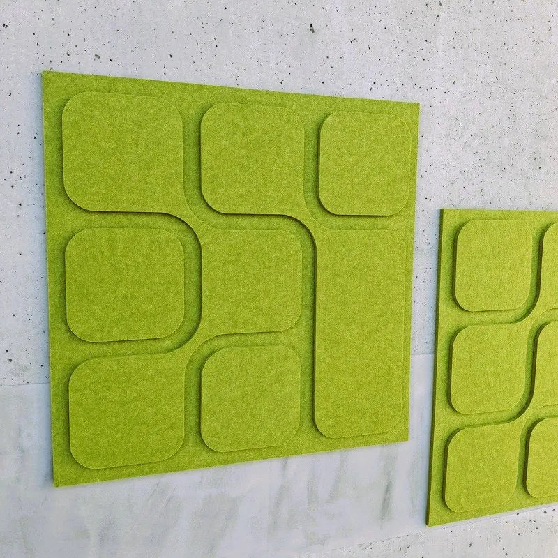 Self-adhesive Acoustic Felt Panel 3D Geometric 18mm / Free Shipping-Aqua Blue-Wall Panels Pro
