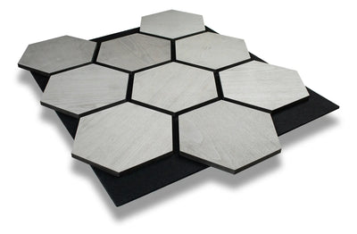 Hexa Grey ash wooden acoustic panel