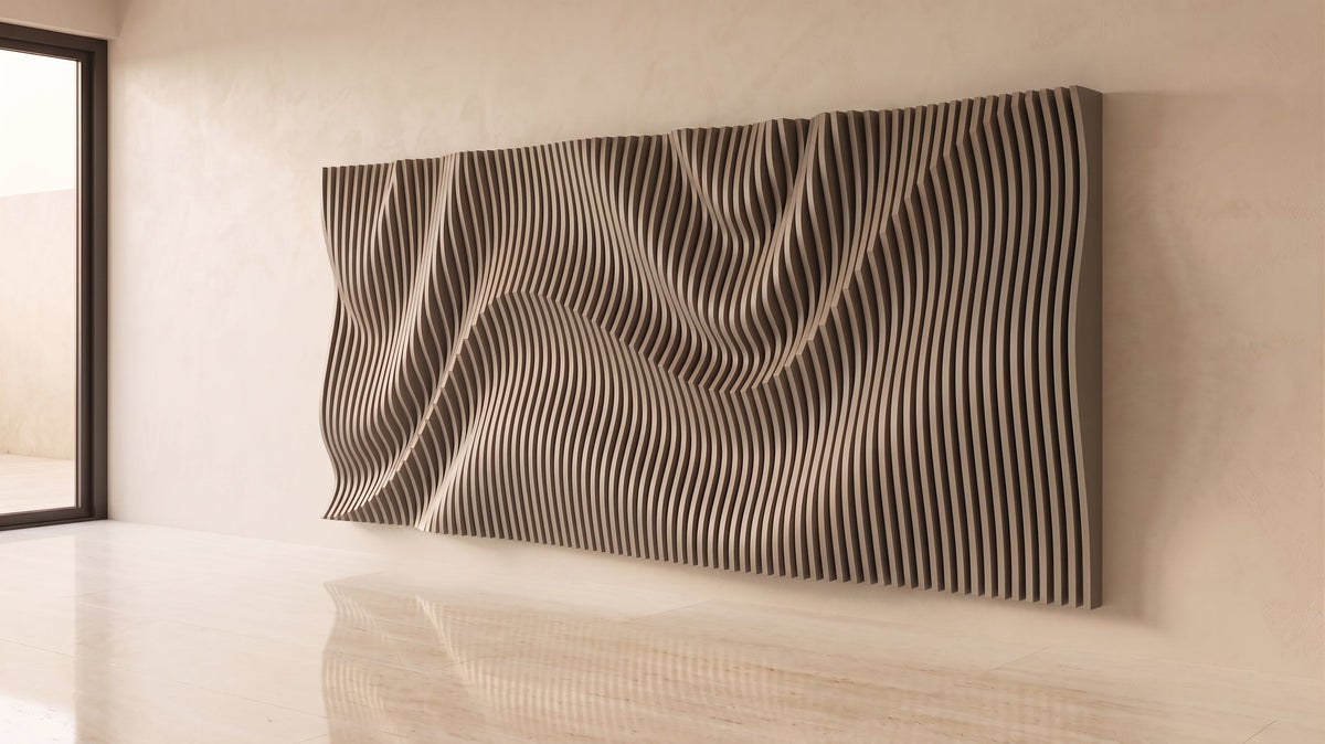 WavySlats Parametric Wall VEY in grey