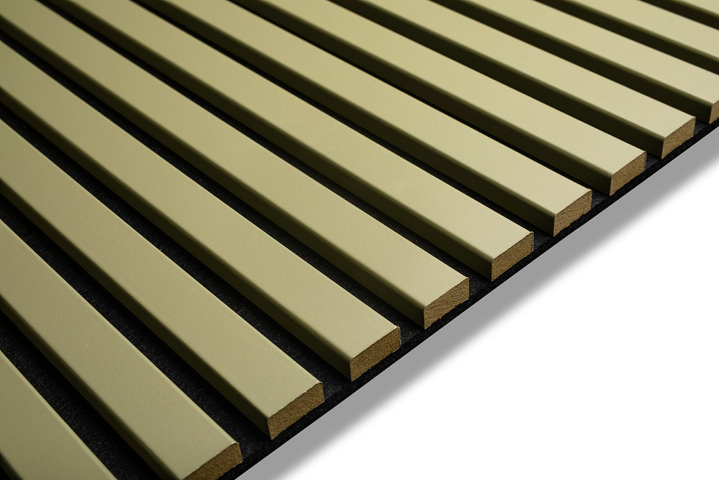 Olive PVC Slat Acoustic Panel
