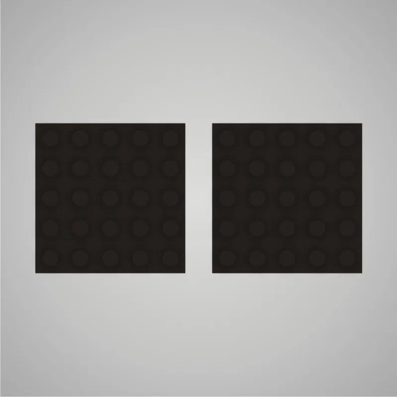 Self-adhesive Acoustic Felt Panel 3D Circles 18mm / Free Shipping-Black-Wall Panels Pro