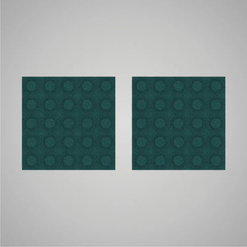 Self-adhesive Acoustic Felt Panel 3D Circles 18mm / Free Shipping-Dark Teal-Wall Panels Pro