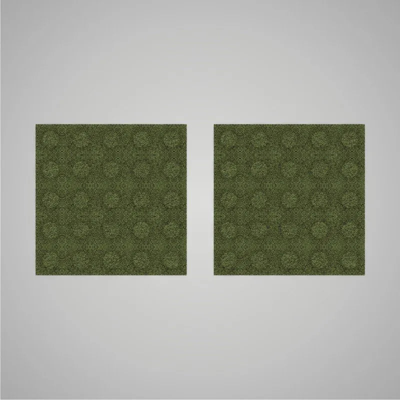 Self-adhesive Acoustic Felt Panel 3D Circles 18mm / Free Shipping-Forest Green-Wall Panels Pro