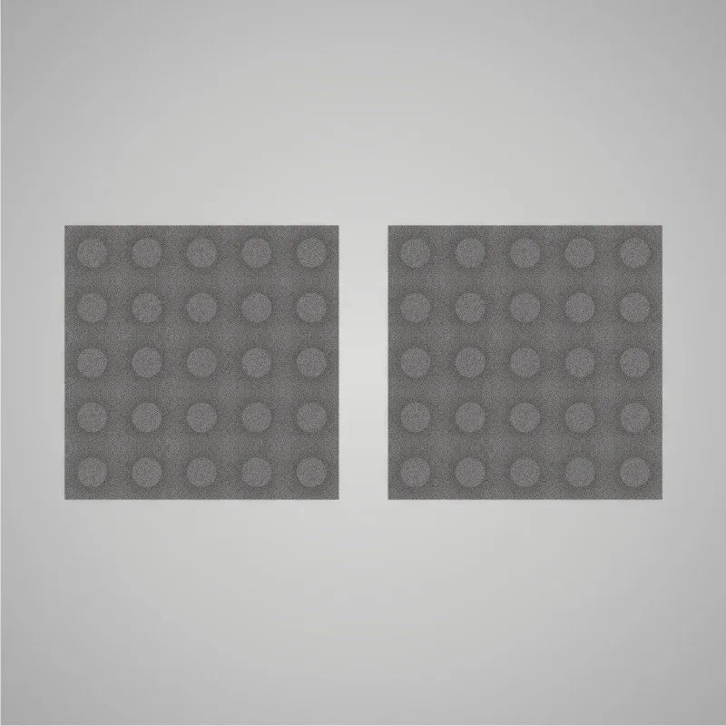 Self-adhesive Acoustic Felt Panel 3D Circles 18mm / Free Shipping-Grey-Wall Panels Pro