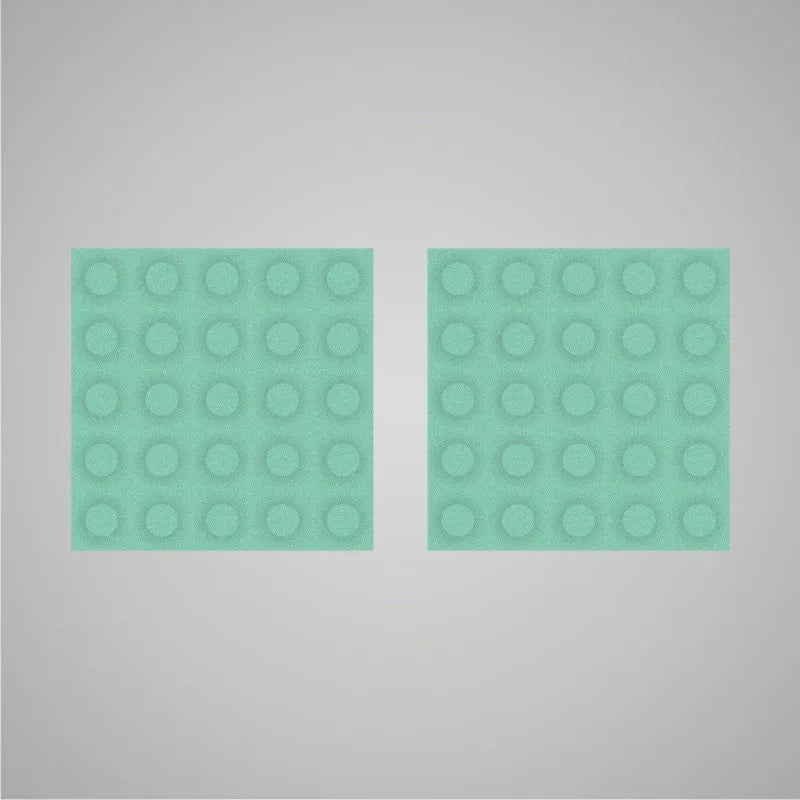 Self-adhesive Acoustic Felt Panel 3D Circles 18mm / Free Shipping-Light Teal-Wall Panels Pro