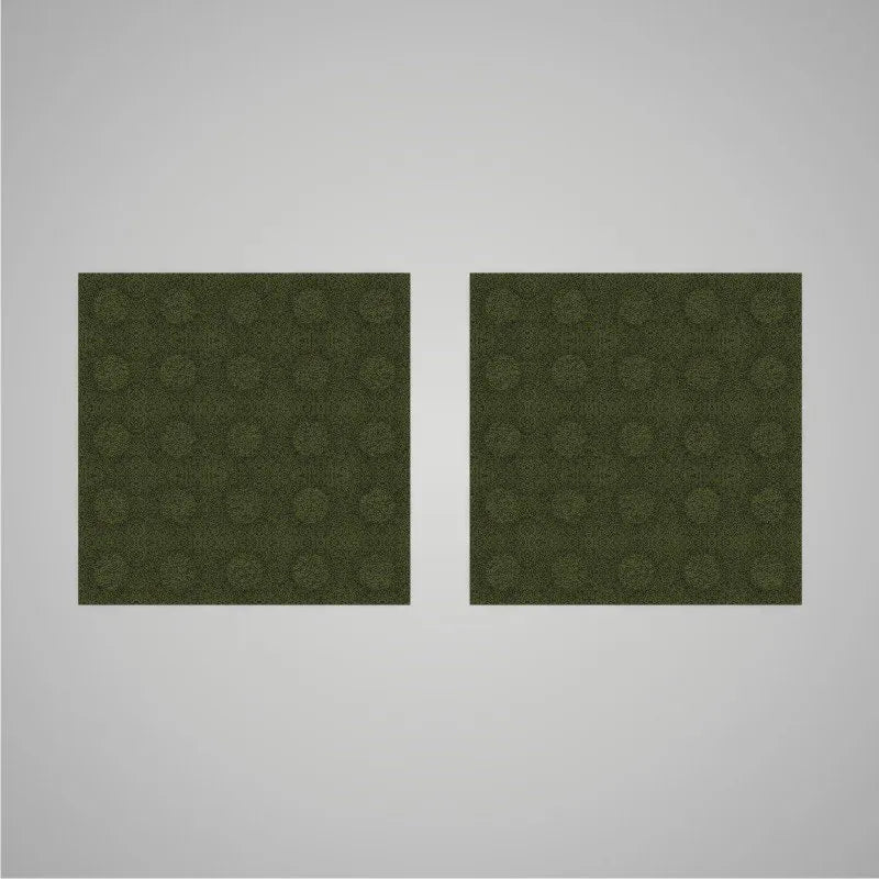 Self-adhesive Acoustic Felt Panel 3D Circles 18mm / Free Shipping-Moss Green-Wall Panels Pro