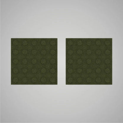 Self-adhesive Acoustic Felt Panel 3D Circles 18mm / Free Shipping-Moss Green-Wall Panels Pro