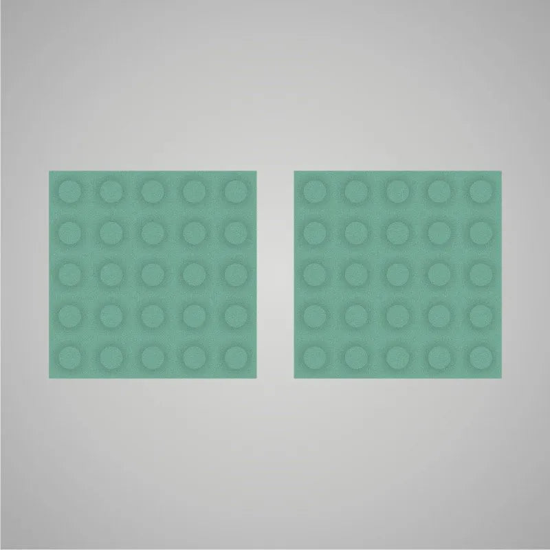 Self-adhesive Acoustic Felt Panel 3D Circles 18mm / Free Shipping-Sea Green-Wall Panels Pro