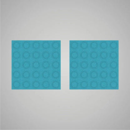 Self-adhesive Acoustic Felt Panel 3D Circles 18mm / Free Shipping-Teal Aqua-Wall Panels Pro