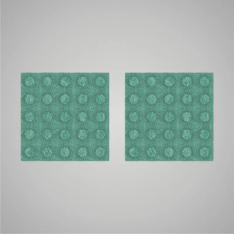 Self-adhesive Acoustic Felt Panel 3D Circles 18mm / Free Shipping-Tropical Sea Green-Wall Panels Pro