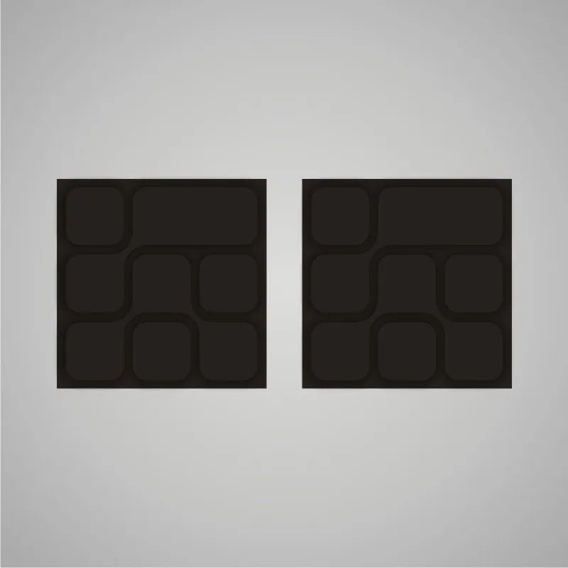 Self-adhesive Acoustic Felt Panel 3D Geometric 18mm / Free Shipping-Black-Wall Panels Pro