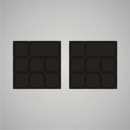 Self-adhesive Acoustic Felt Panel 3D Geometric 18mm / Free Shipping-Black-Wall Panels Pro
