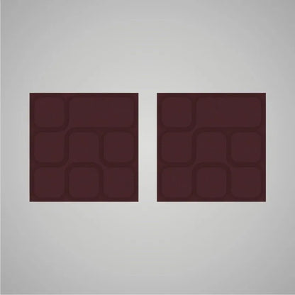Self-adhesive Acoustic Felt Panel 3D Geometric 18mm / Free Shipping-Dark Brown-Wall Panels Pro