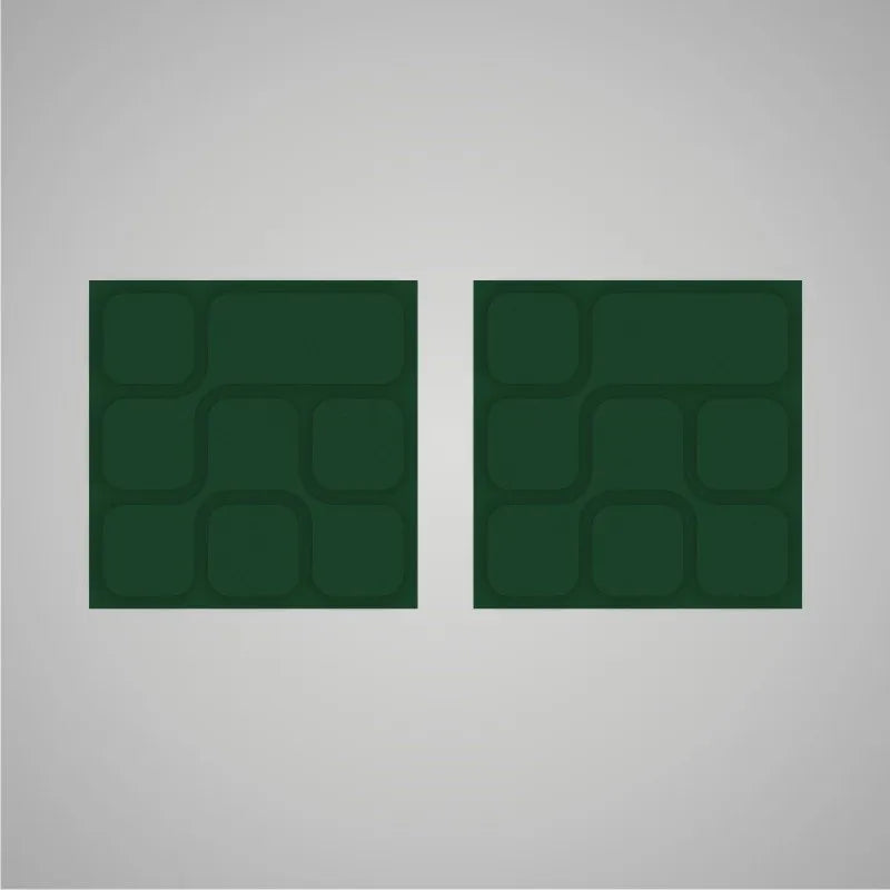 Self-adhesive Acoustic Felt Panel 3D Geometric 18mm / Free Shipping-Dark Green-Wall Panels Pro
